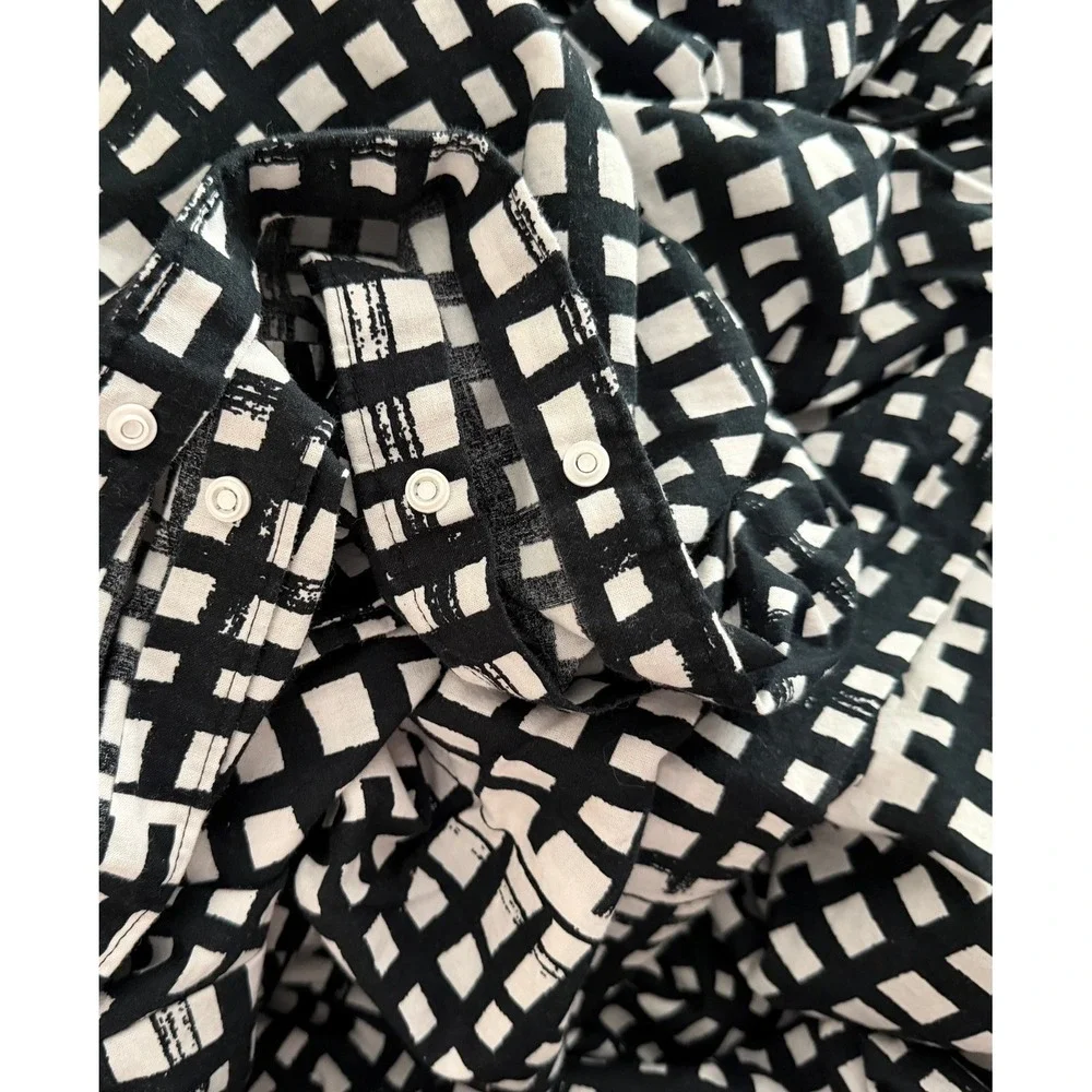 Vintage Y2K IKEA Bjornloka Ruta Twin Duvet Cover Graphic Black White Reversible